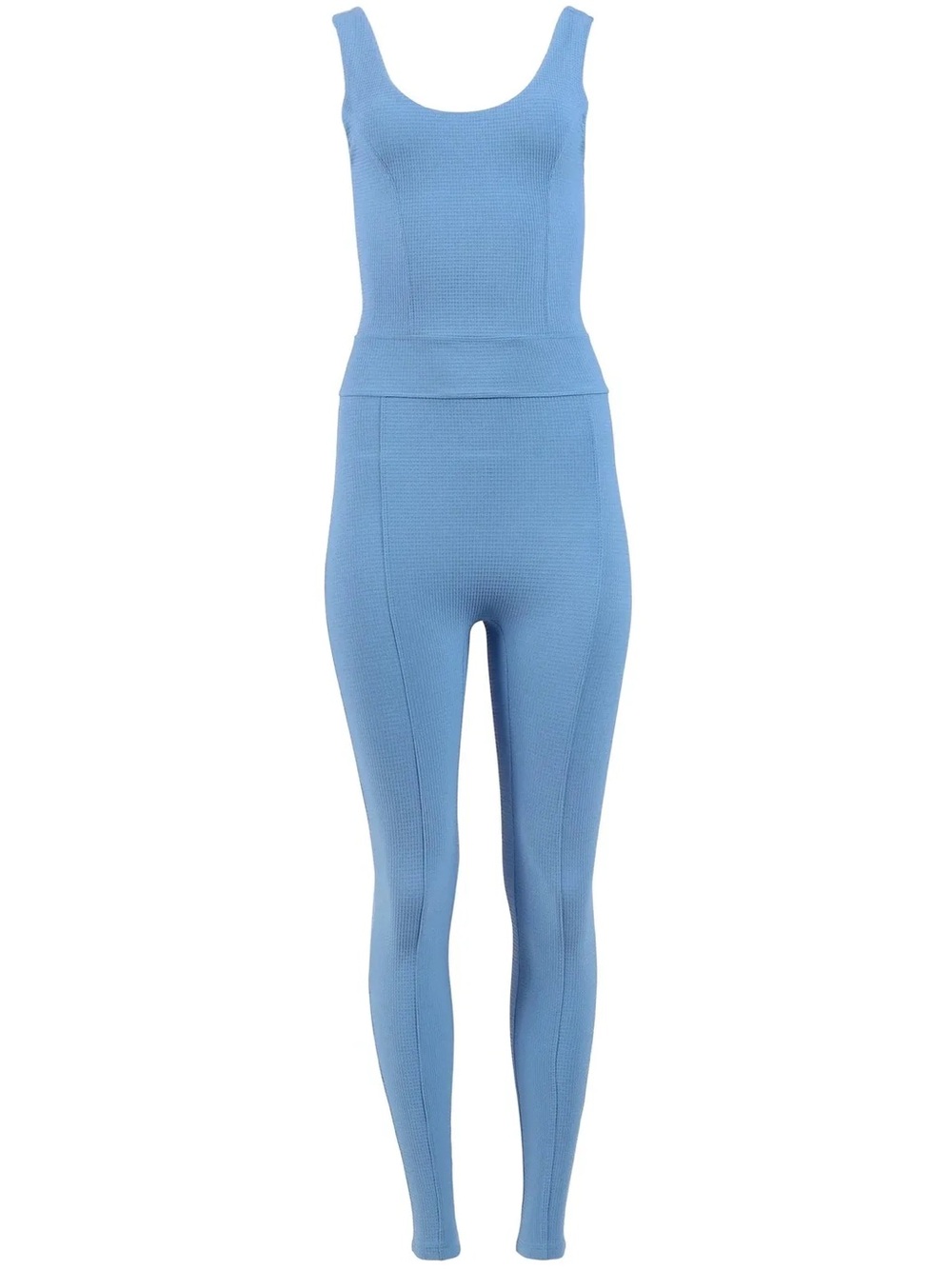 Year of Ours Light Blue Ribbed Scoop-Neck Jumpsuit